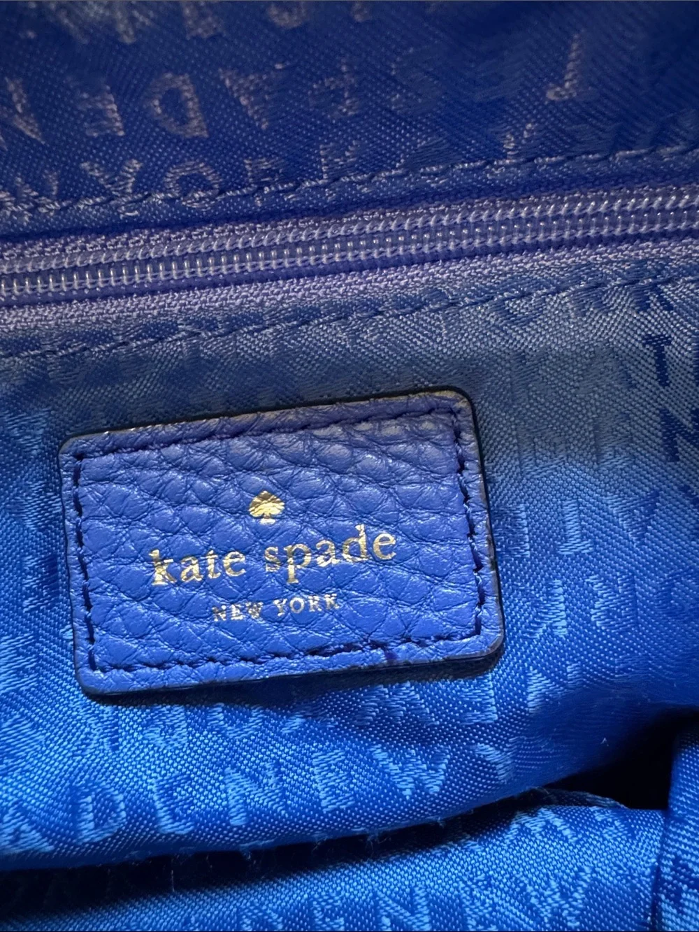 kate spade Blue Leather Tassel Backpack
